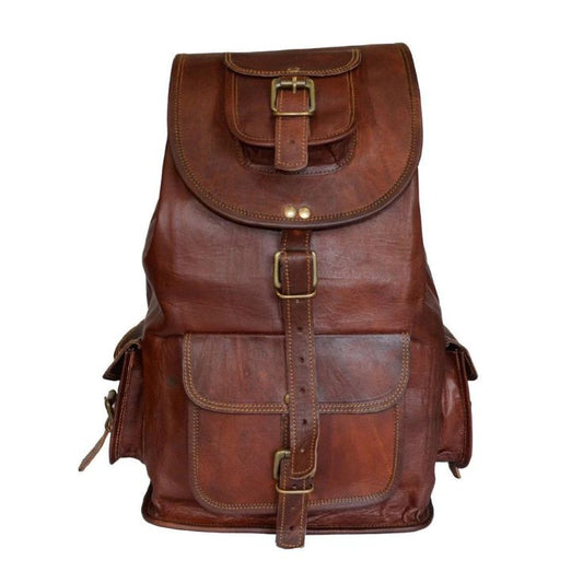 Vintage Cowhide Leather Backpack