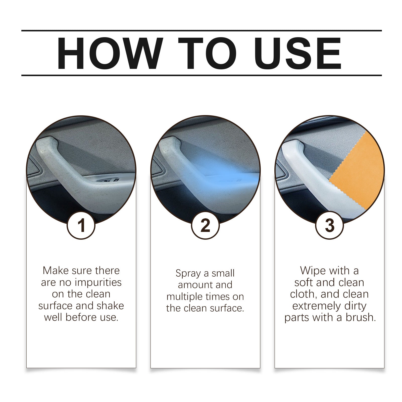 Car Interior Cleaner, Interior Cleaning Refurbished Leather Fabric Plastic Cleaner