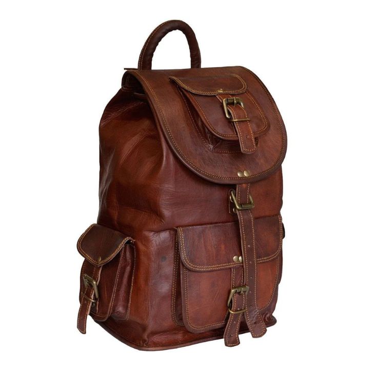 Vintage Cowhide Leather Backpack