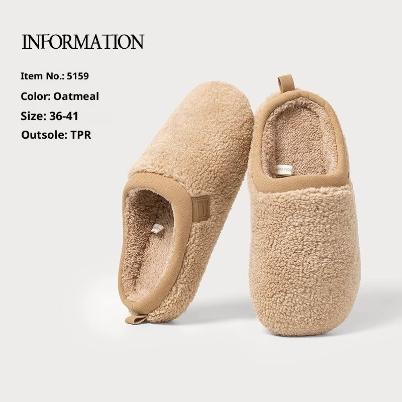 Home Indoor Non-slip Warm Velvet Cotton Slippers