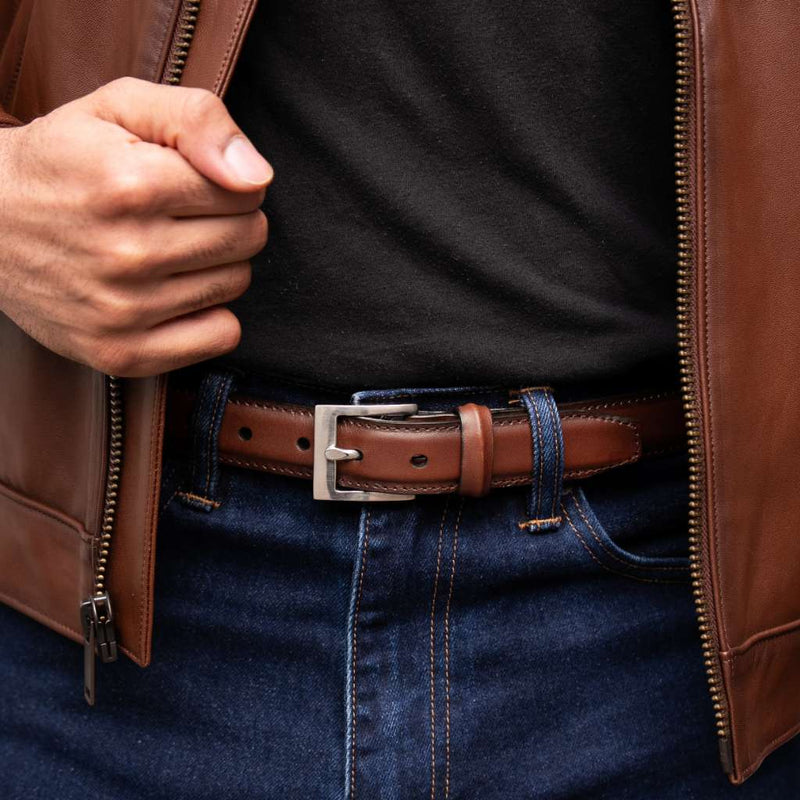 Men's Classic Leather Belt | Brandy