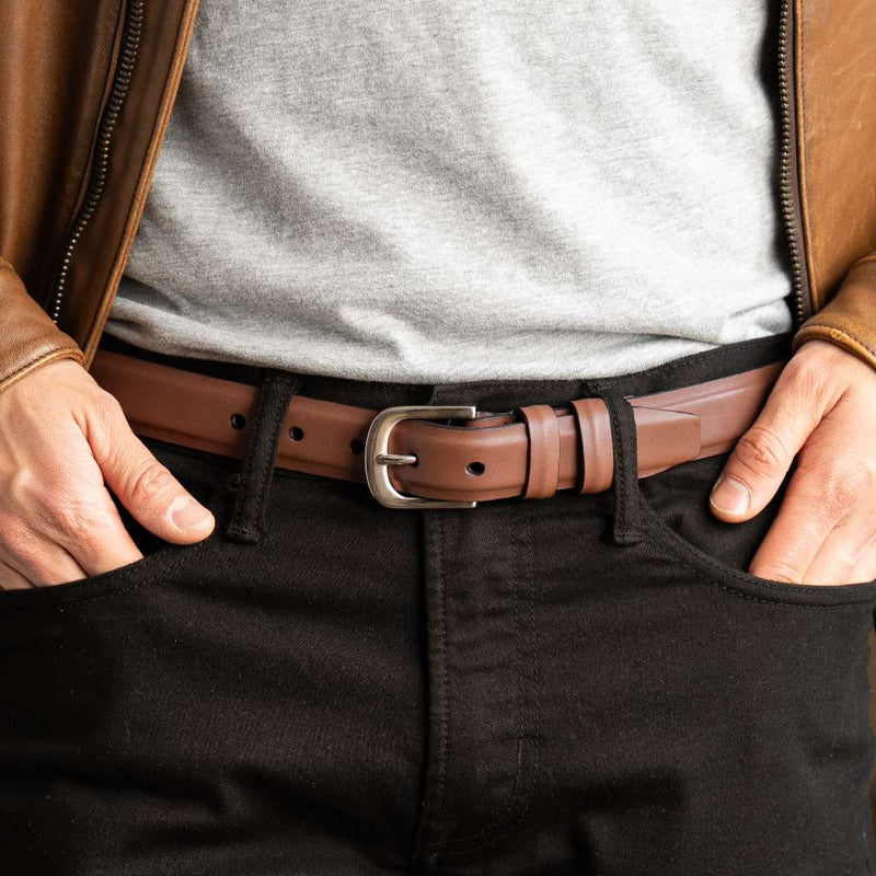 Men's Refined Leather Belt | Chestnut