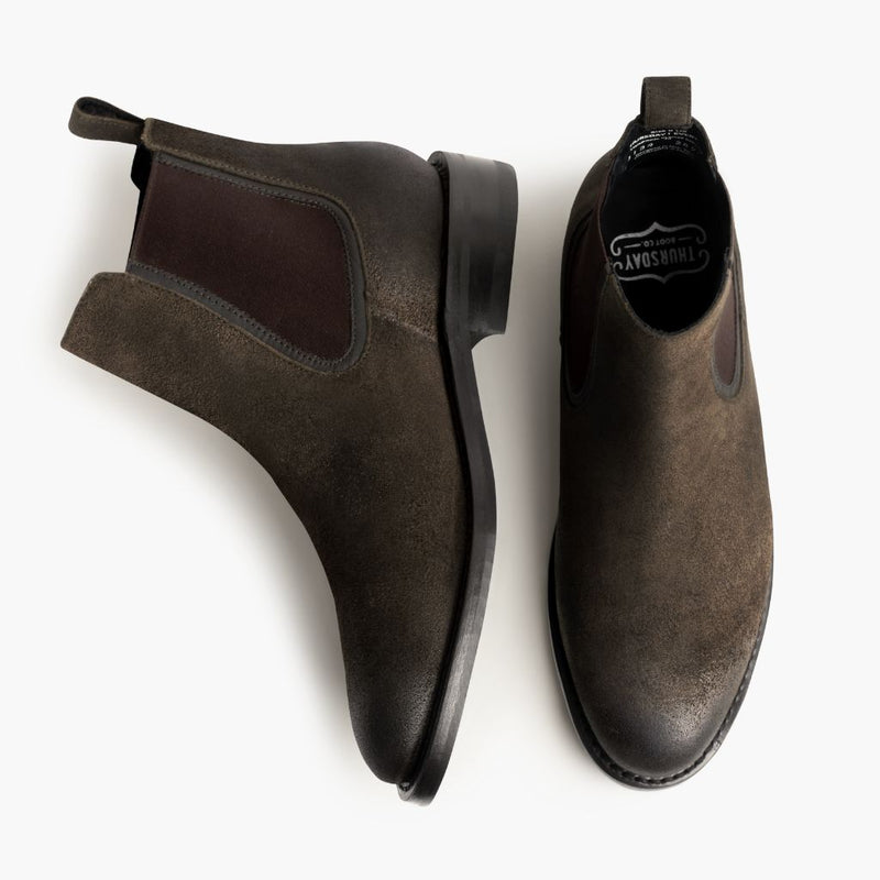 [S] Duke | Dark Olive Suede