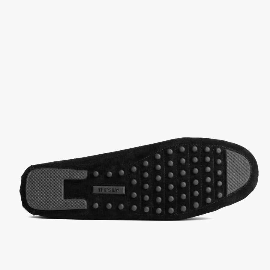Driving Loafer | Black Suede