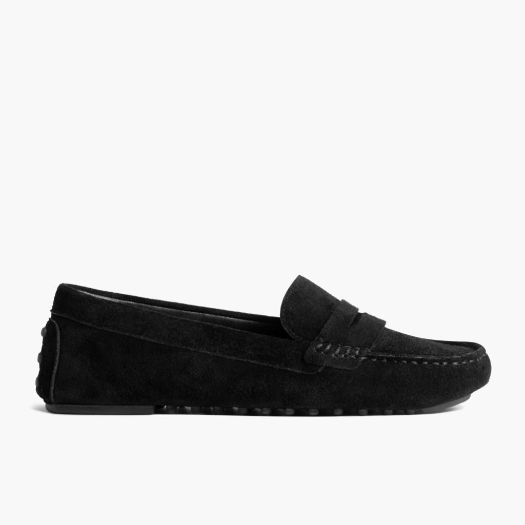 Driving Loafer | Black Suede