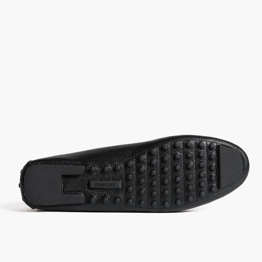 Driving Loafer | Black & Gold