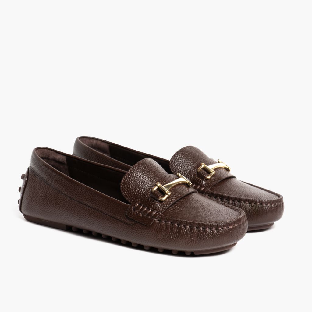 Driving Loafer | Brown & Gold