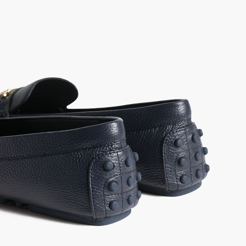 Driving Loafer | Navy & Gold