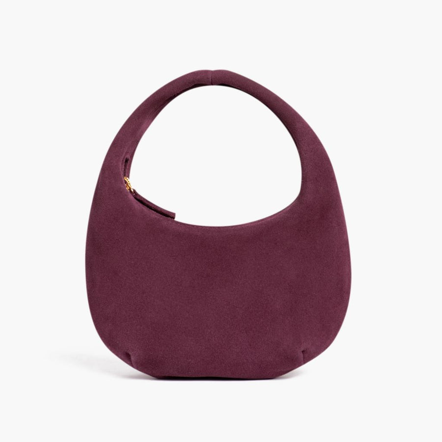 Mini Crescent | Burgundy Suede