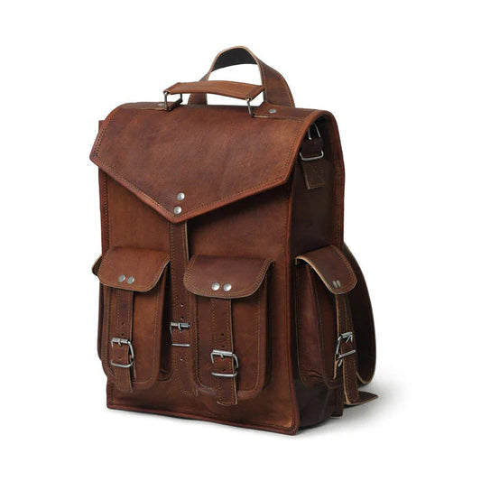 Premium Leather Multi-Use Backpack