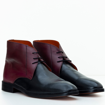 The Venn | Black & Purple Calfskin