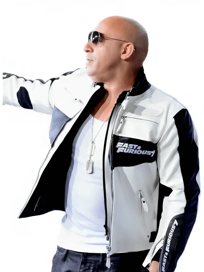 Fast and Furious 7 Dominic Toretto Racer Leather Jacket
