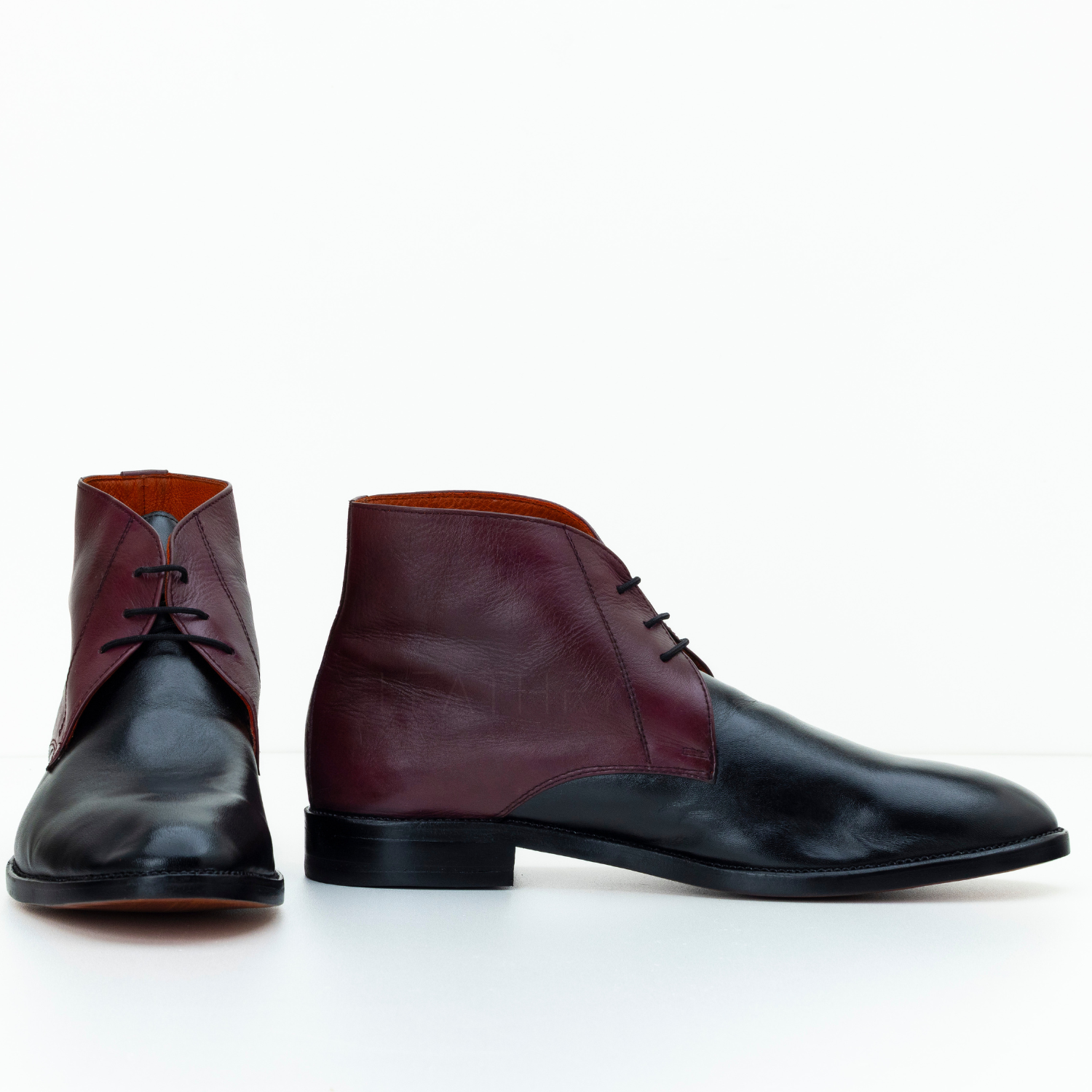 The Venn | Black & Purple Calfskin