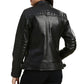 Women's Black Faux Biker Leather Jacket