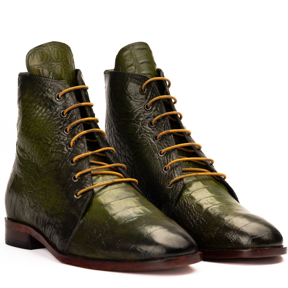 The Prynn | Green Crocodile Texture