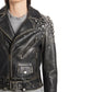 Women's Crystal Embellished Moto Leather Jacket