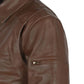 Men's Brown Vortex Leather Bomber Jacket