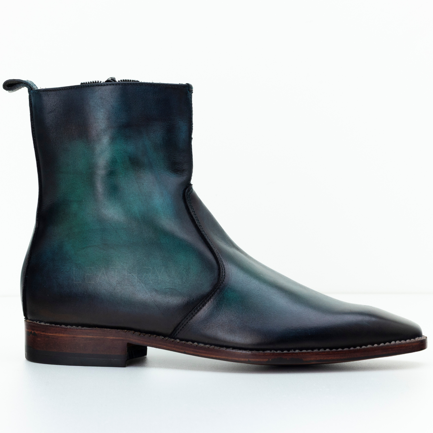 The Ulan | Turquoise Patina Leather