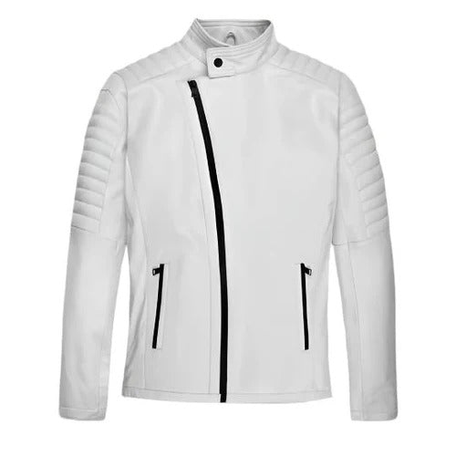 Men's White Titan Leather Jacket