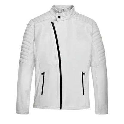 Men's White Titan Leather Jacket