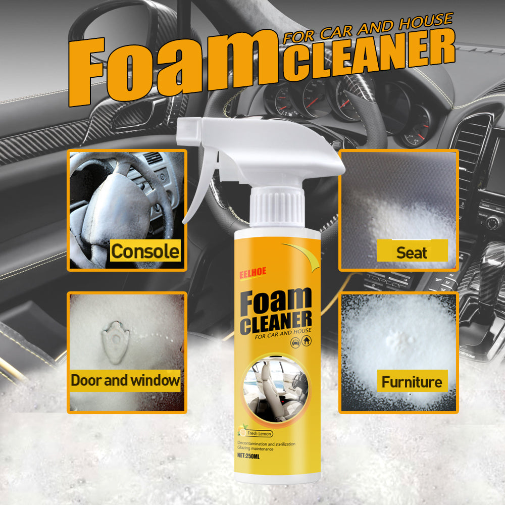 Multi-Purpose Foam Cleaner, Leather Seat Foam Head Cleaner Car Interior Decontamination Cleaning