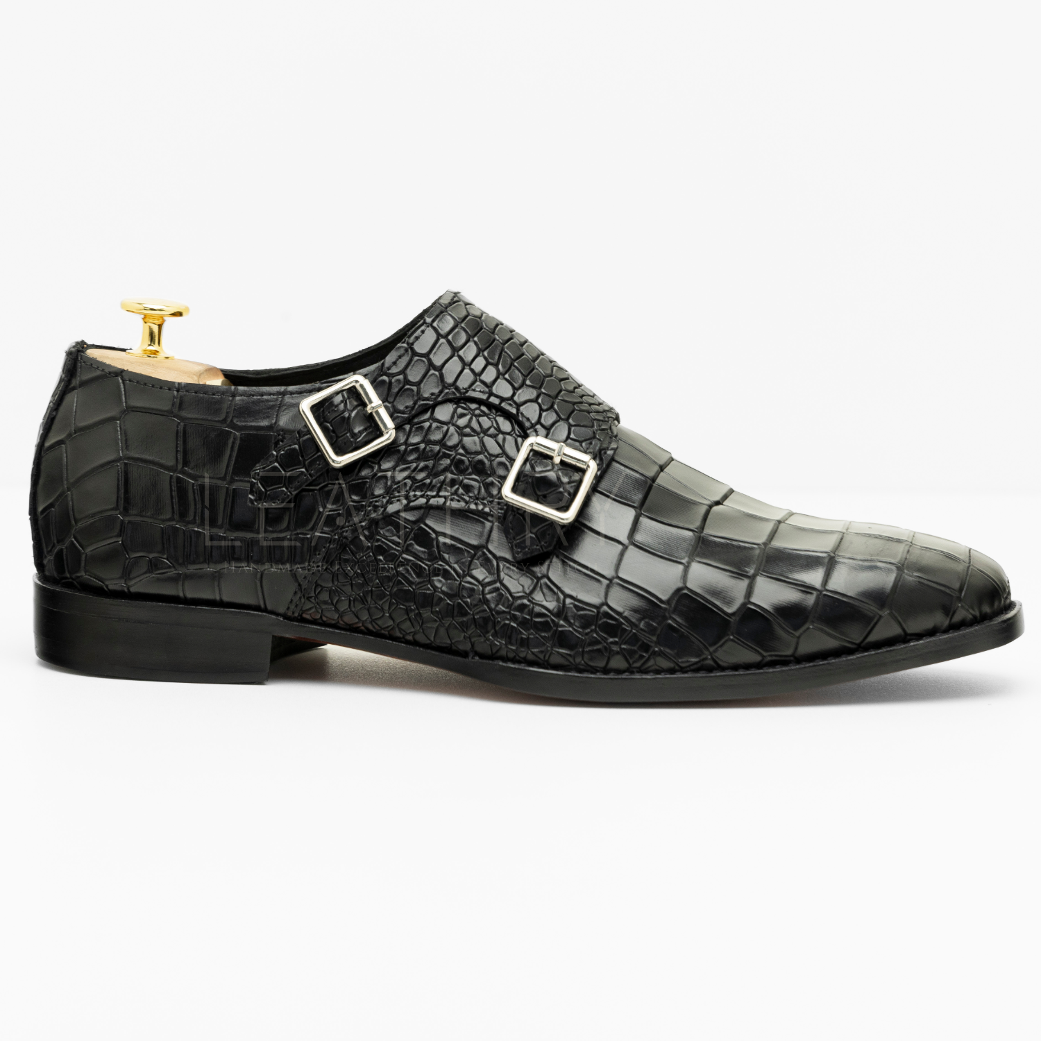 The Reed | Alligator Texture Monk Strap