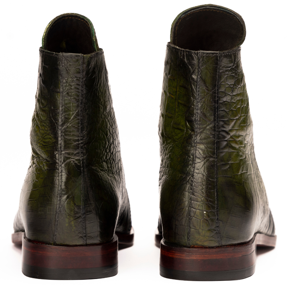 The Prynn | Green Crocodile Texture