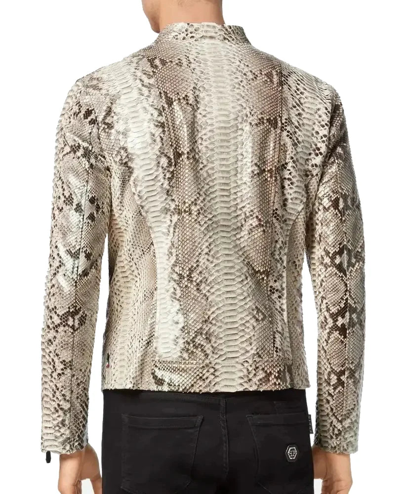 Fast X 2023 Jason Momoa Snake Print Leather Jacket (Inspired Style)