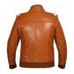 Men's Tan Touring Motorcycle Leather Jacket