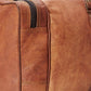 Classic Tan Leather Duffel Bag