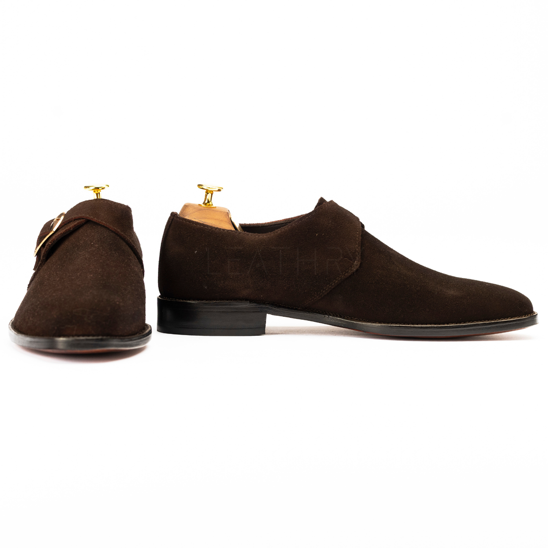 The Briston | Suede Brown Monk Strap