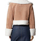 Women's Asymmetrical Suede Original Leather Cropped Jacket