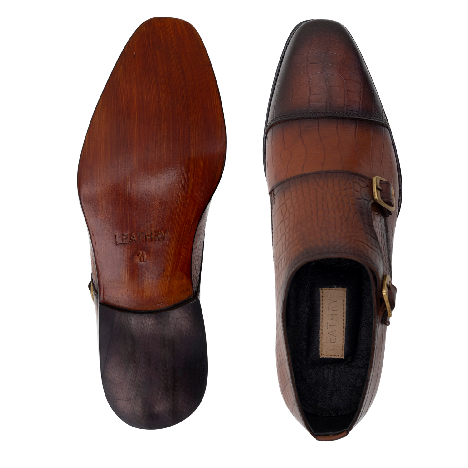 The Olander | Crocodile Embossed Calfskin