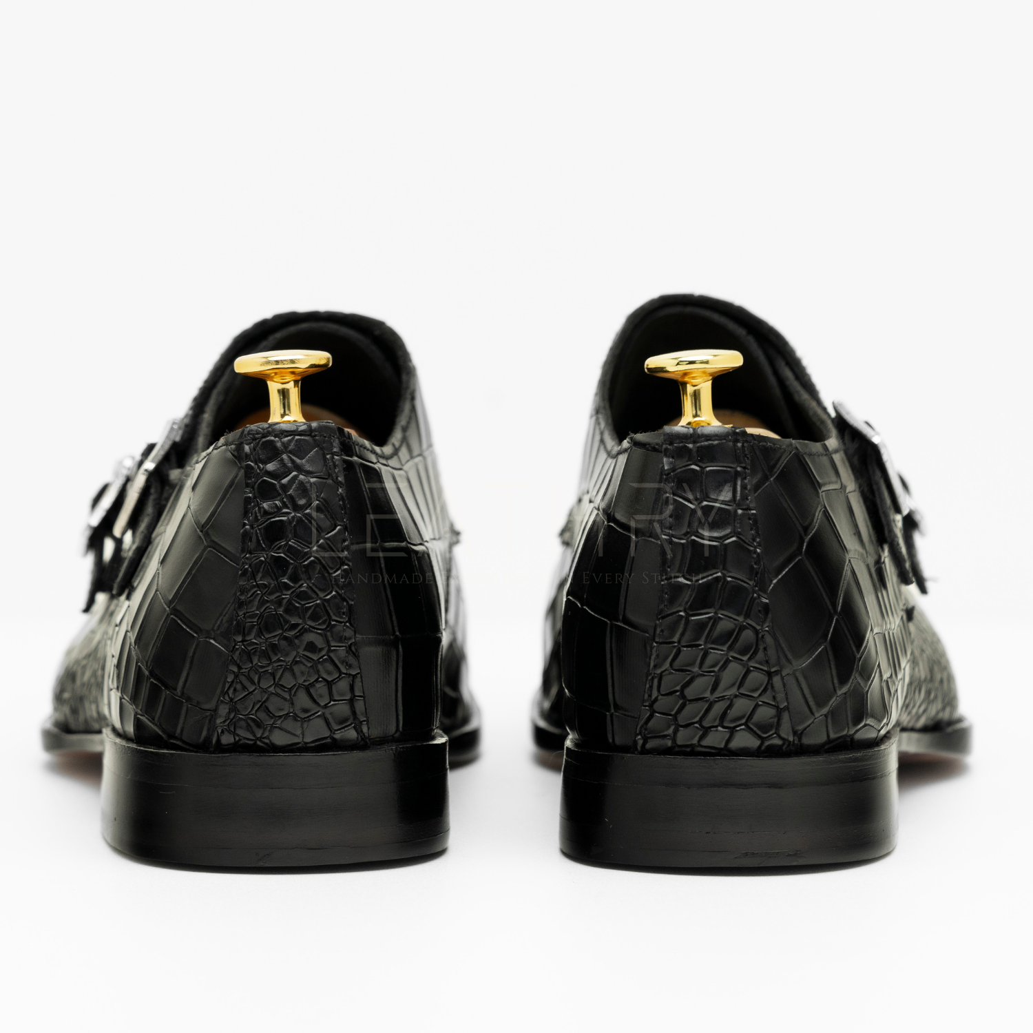 The Reed | Alligator Texture Monk Strap