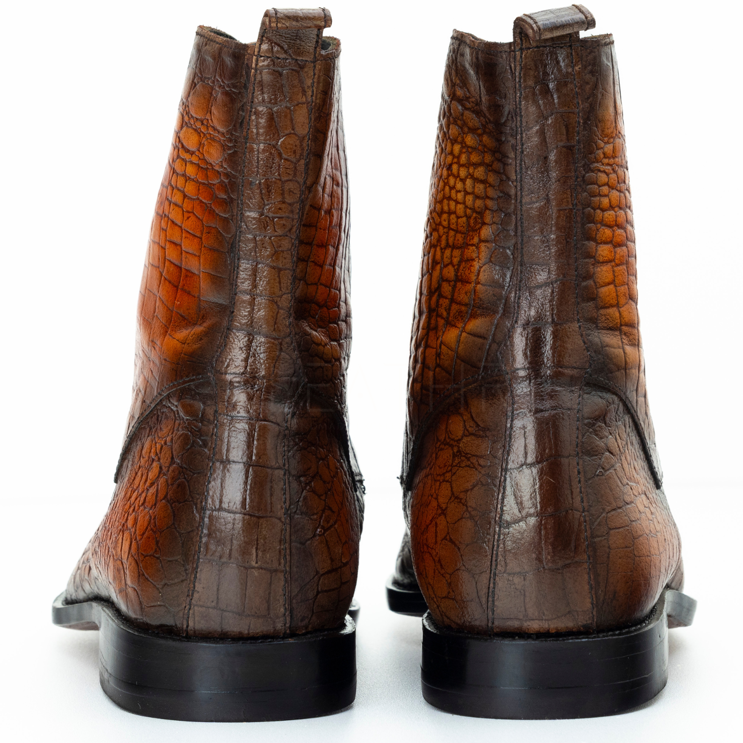 The Odran | Crocodile Texture Lace Up