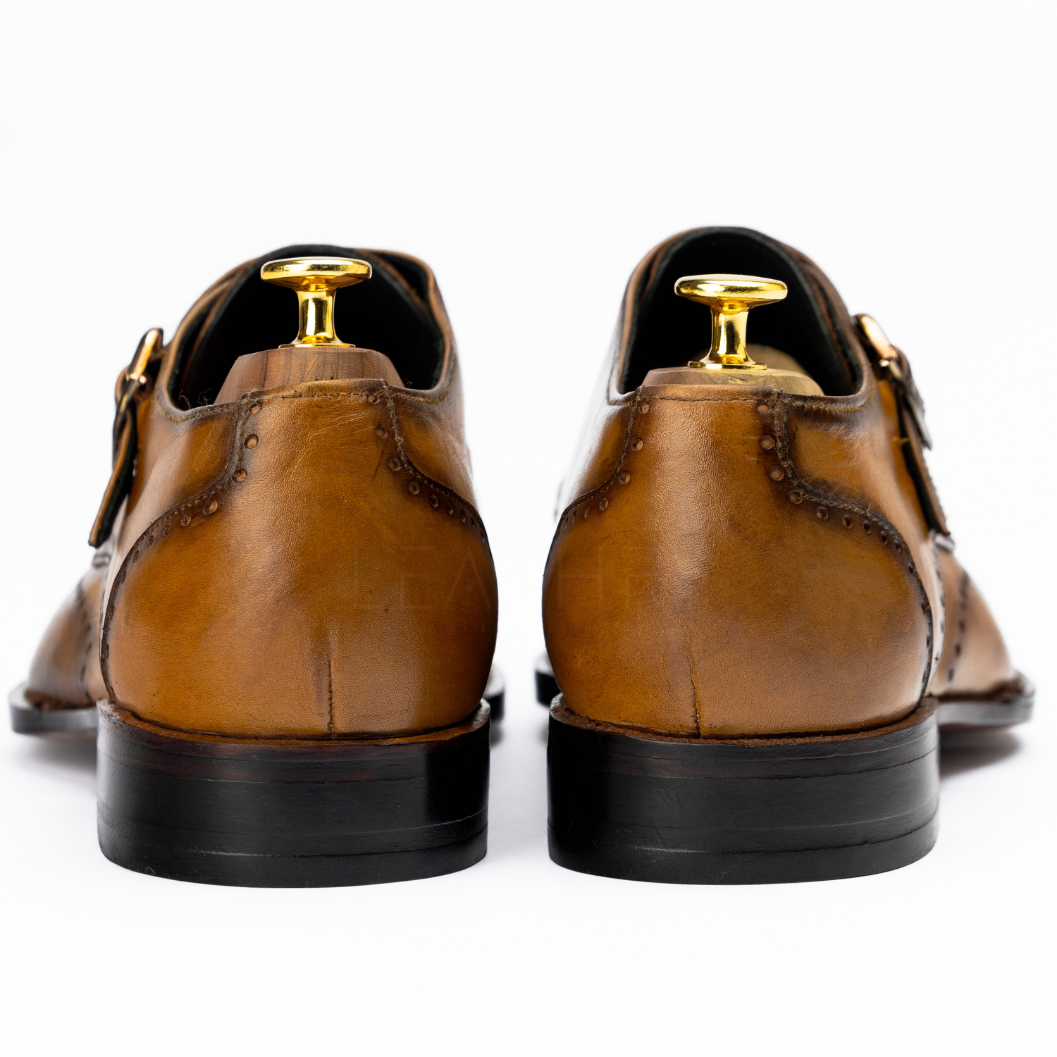 The Riordan | Camel Wingip Monk Strap