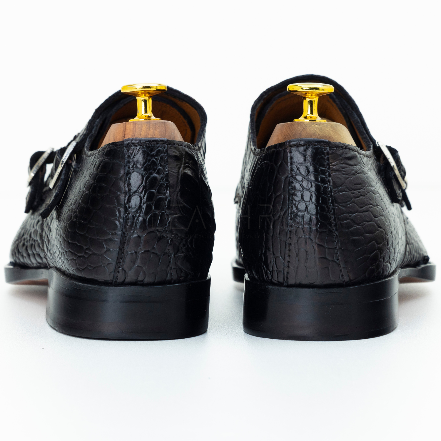 The Yvan | Black Crocodile Embossed