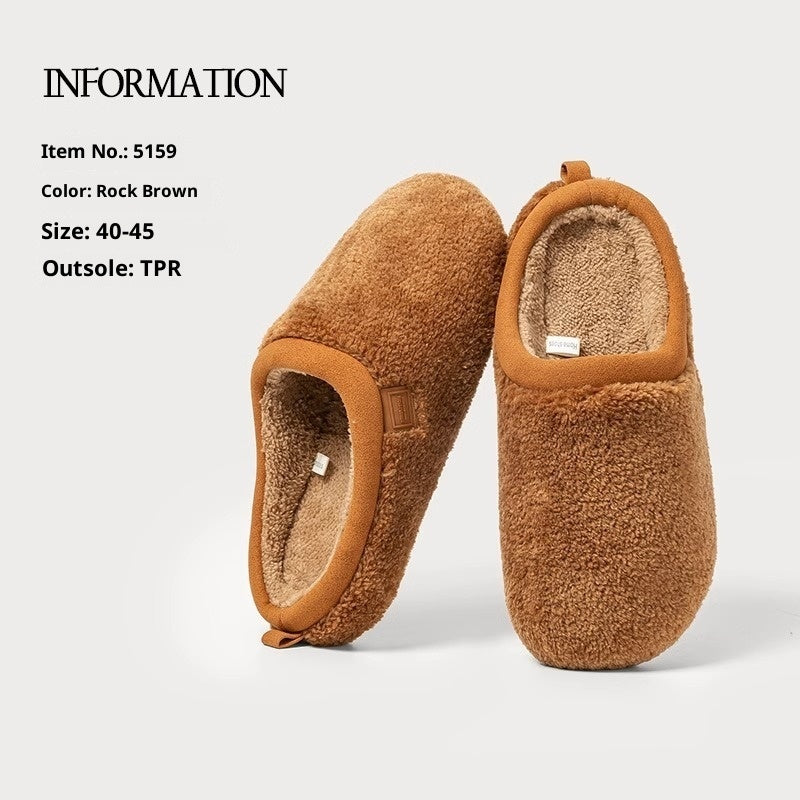 Home Indoor Non-slip Warm Velvet Cotton Slippers