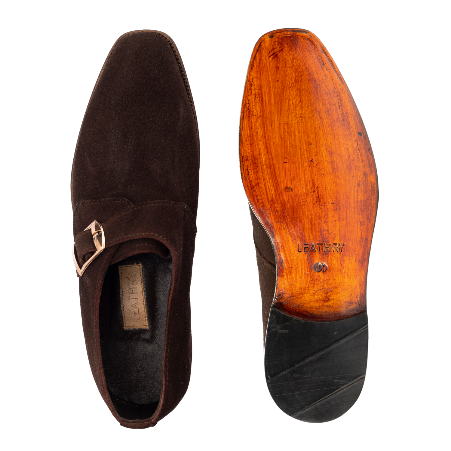 The Briston | Suede Brown Monk Strap
