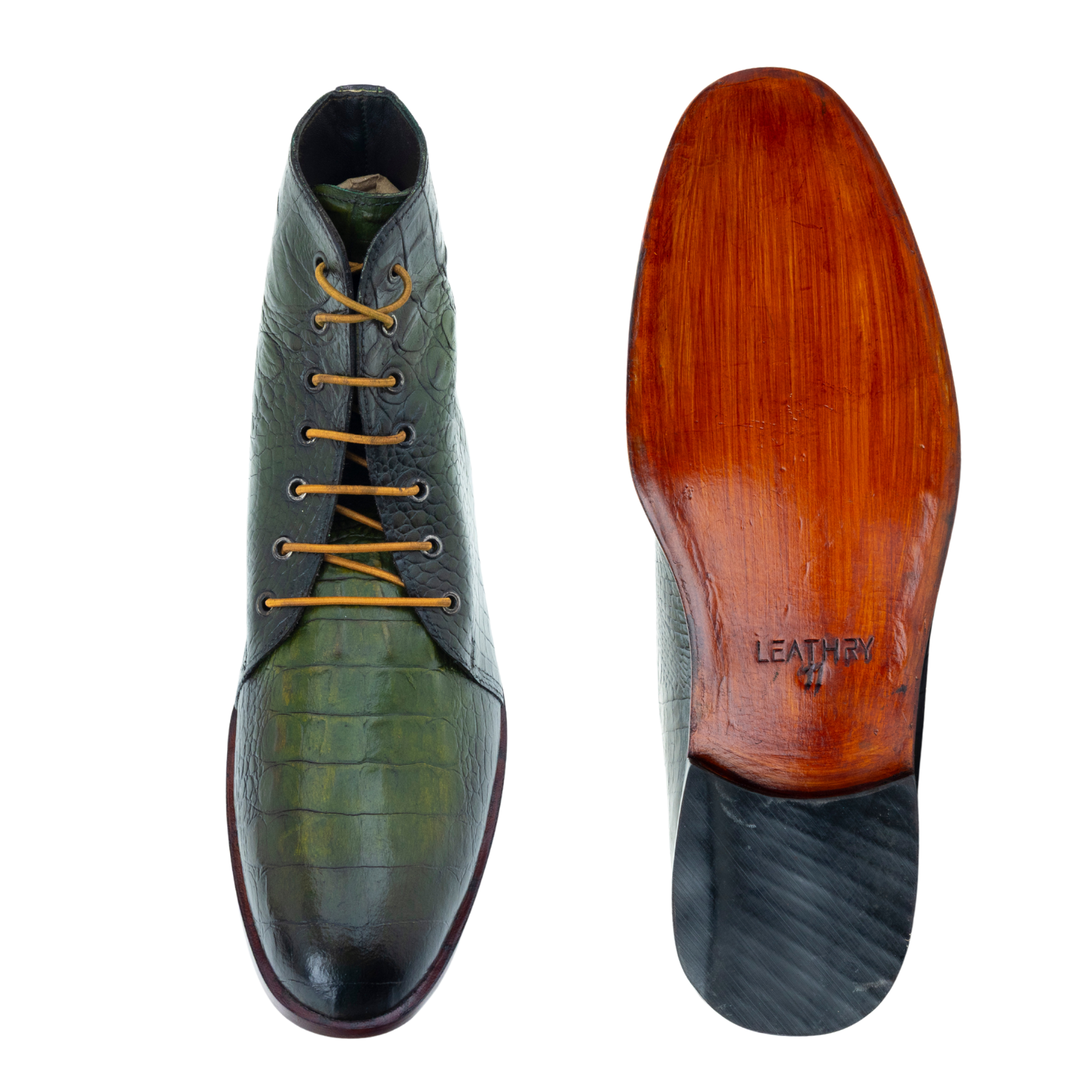 The Prynn | Green Crocodile Texture