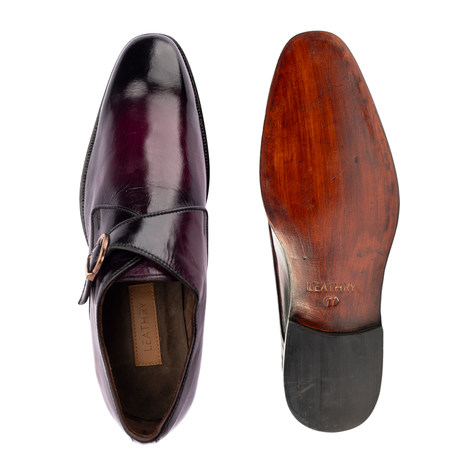 The Darien | Purple Patina Monk Strap
