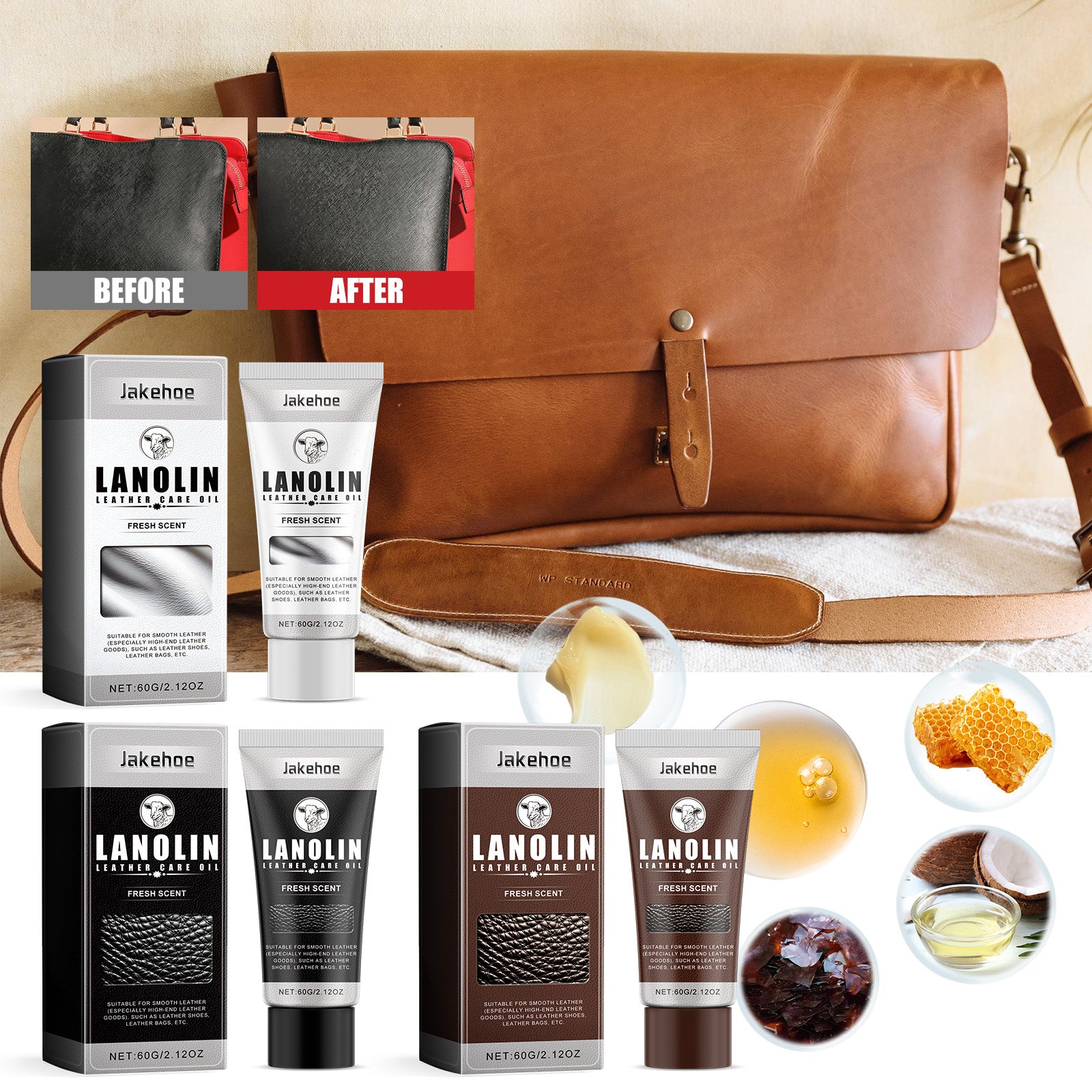 Shoe Leather Bag Chair Care Wax Oil, Polish Series Leather Care Leather Care Leather Goods Decontamination