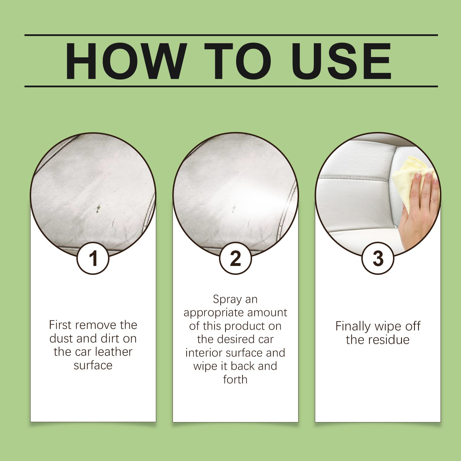 Car Leather Reconditioning Spray, Clean And Decontaminate Bright Car Interior Repair Maintenance Care Spray