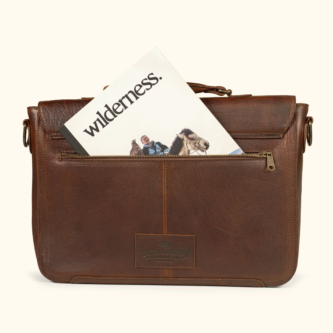 Limited Edition Roosevelt Leather Laptop Messenger Bag | Buffalo Grain