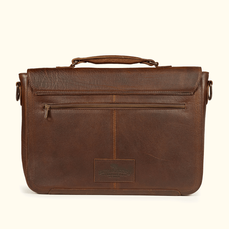 Limited Edition Roosevelt Leather Laptop Messenger Bag | Buffalo Grain