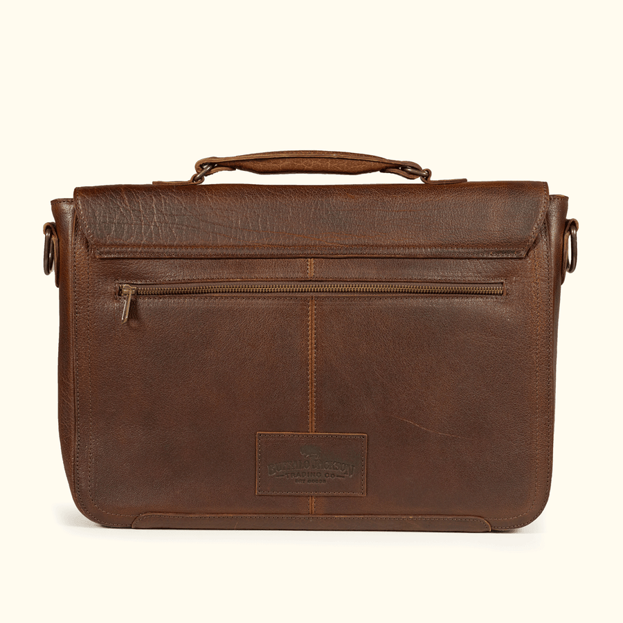 Limited Edition Roosevelt Leather Laptop Messenger Bag | Buffalo Grain