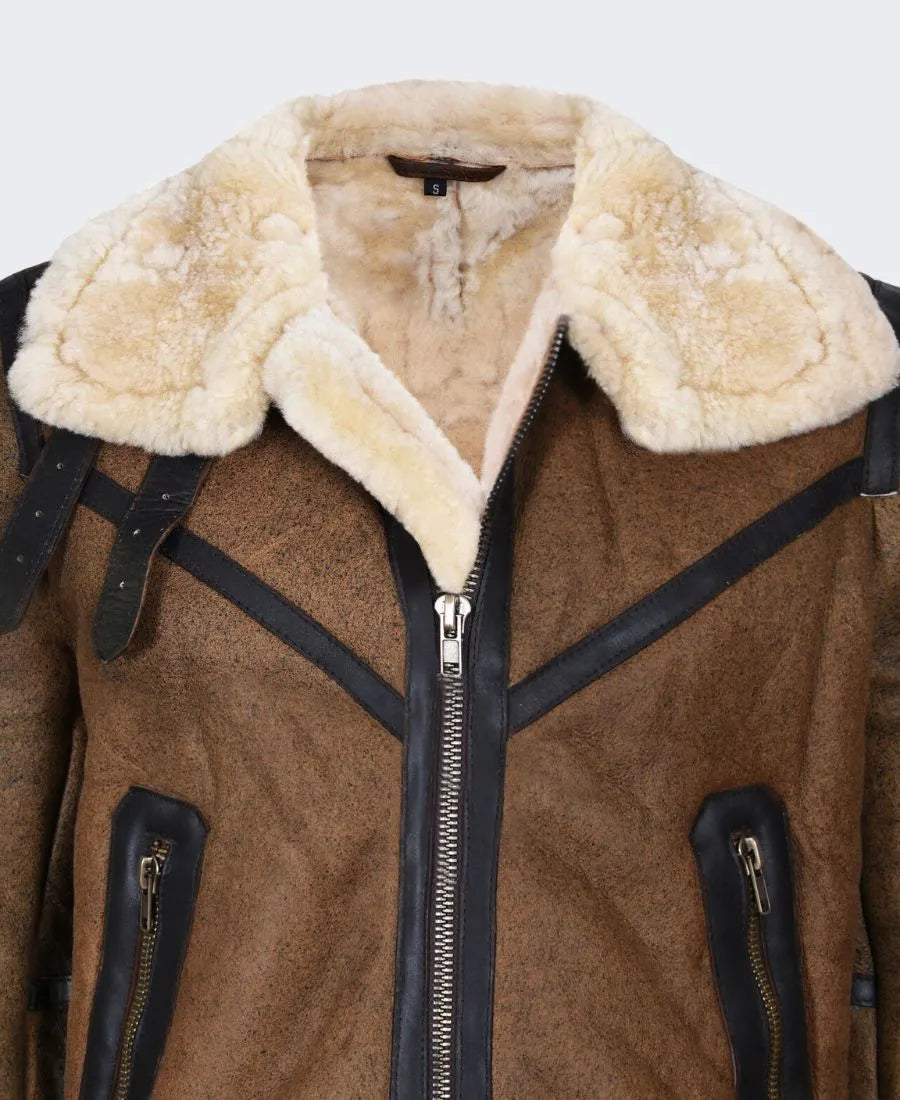 Classic B3 Brown Shearling Leather Jacket