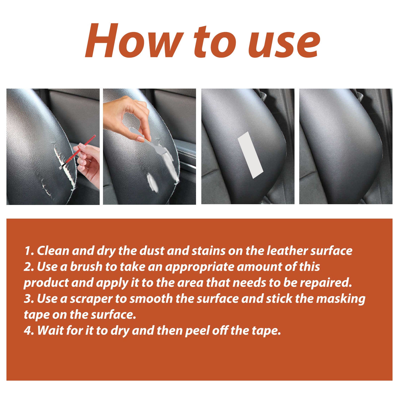 Leather Filling Cream, Car Seat Leather Sofa Leather Bag Leather Shoes Leather Clothing Care Cream