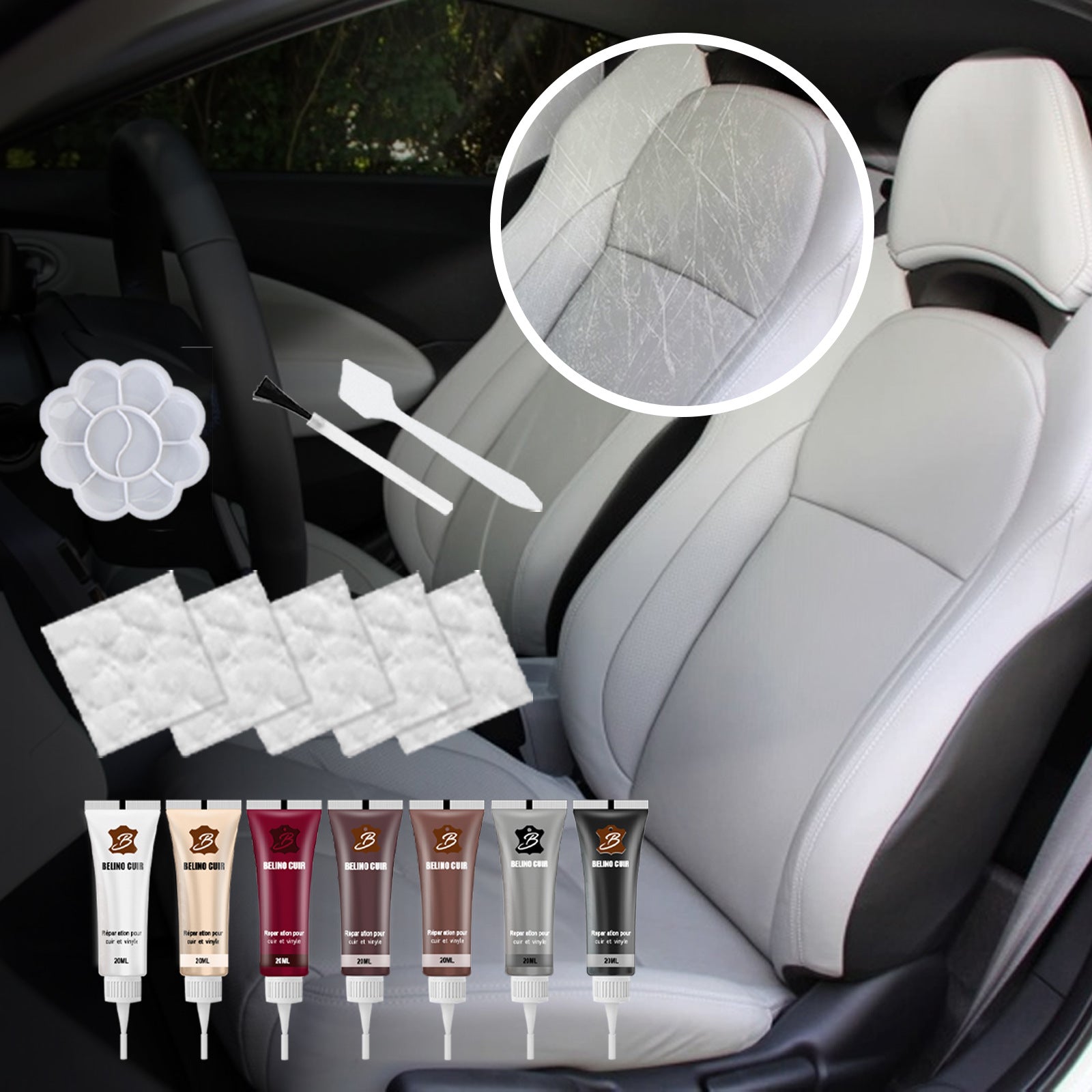 Rayhong Leather Color Repair Cream (Coffee Color) Leather Garment Scratch And Crack Repair Cream Leather Car Leather Seat And Sofa Repair Cream