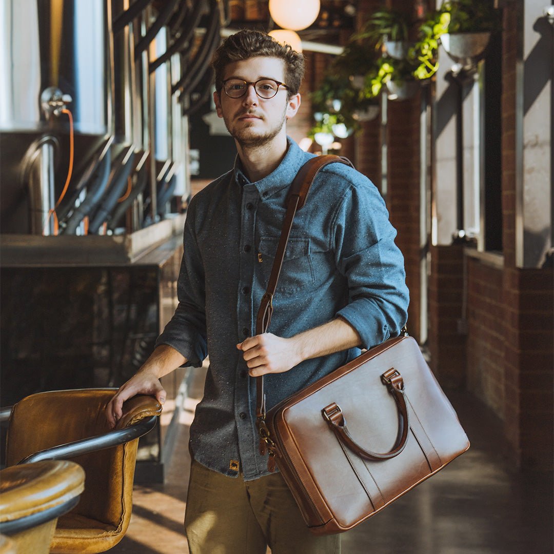 Jefferson Leather Briefcase | Elderwood